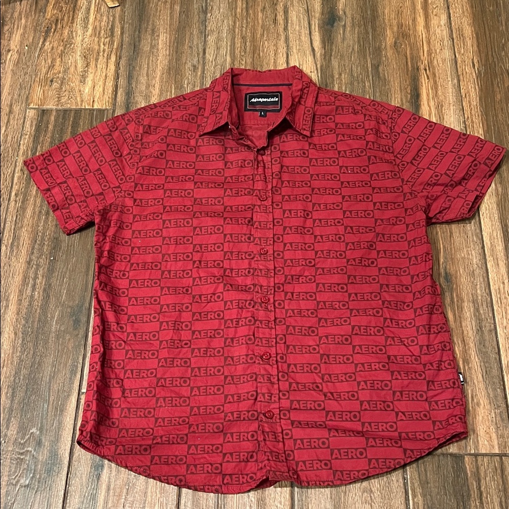 👕 LN Aeropostale brand men’s short sleeve button down shirt